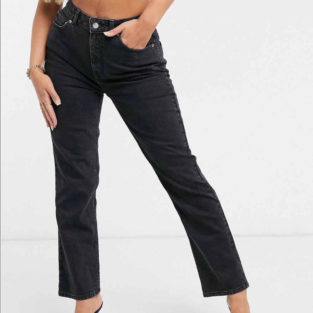 ASOS DESIGN Hourglass high rise stretch 'slim' straight leg jeans